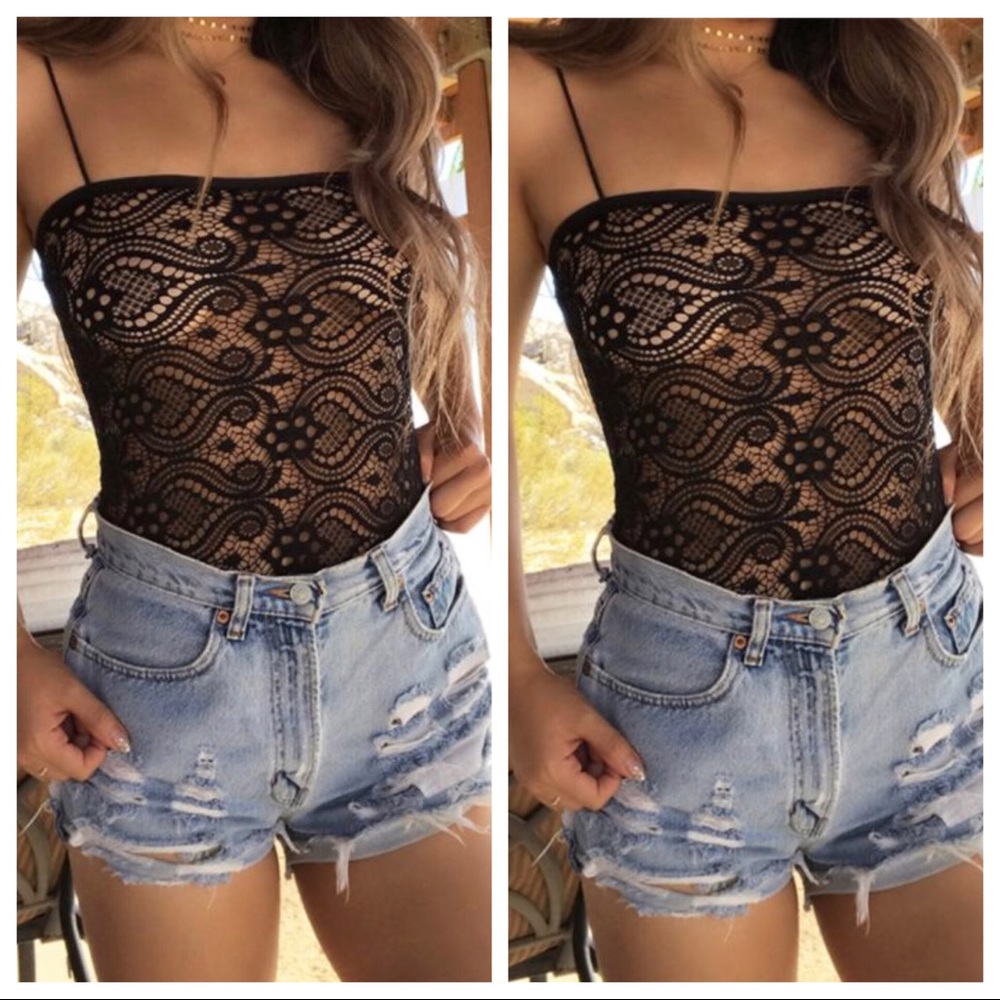 Lace body suit